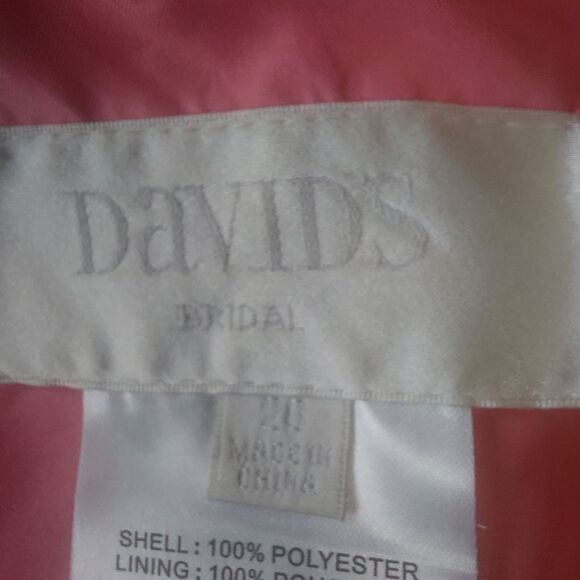 David's Bridal Pink Strapless Sweetheart Gown - Picture 10 of 13